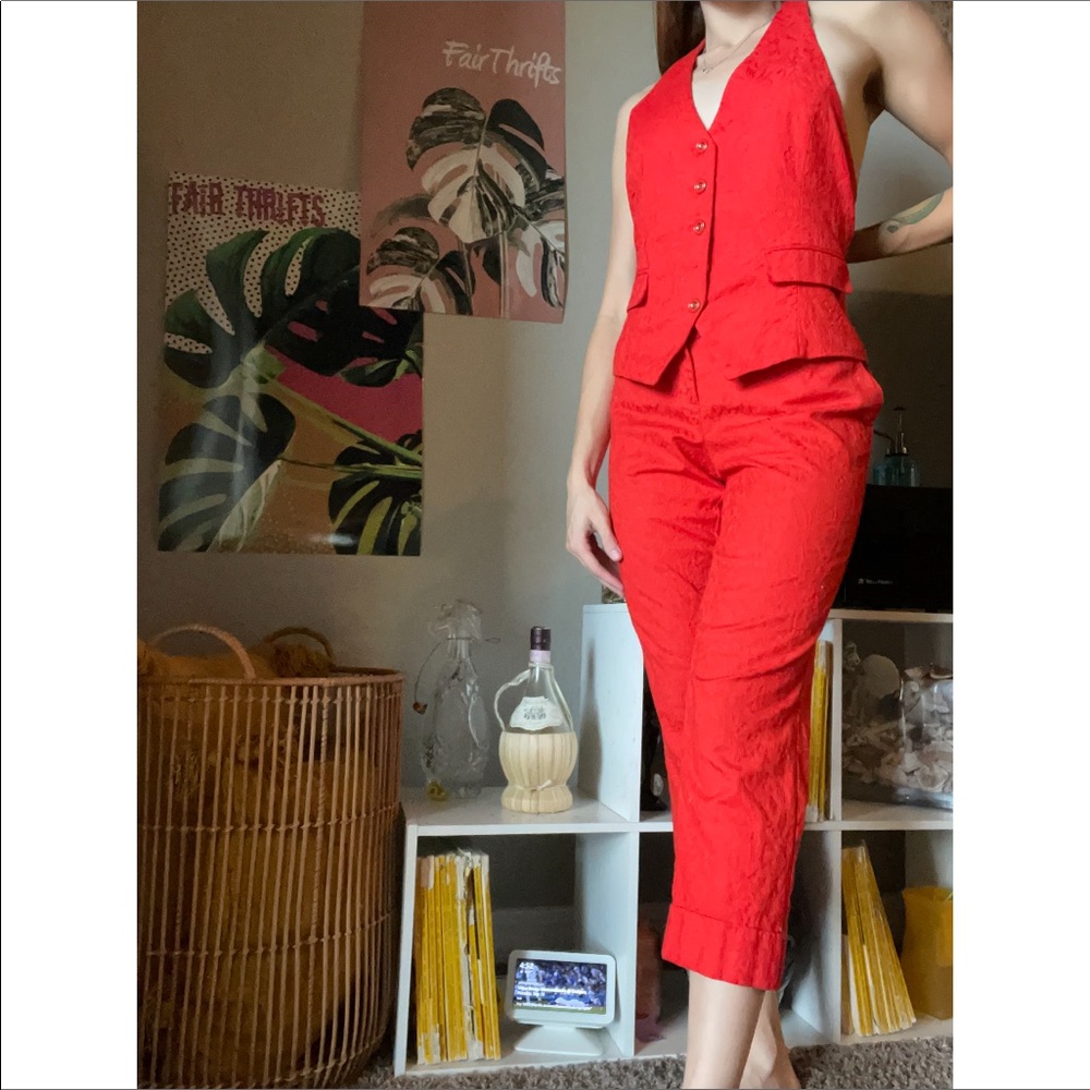 Patterned Vest 2 Piece Set